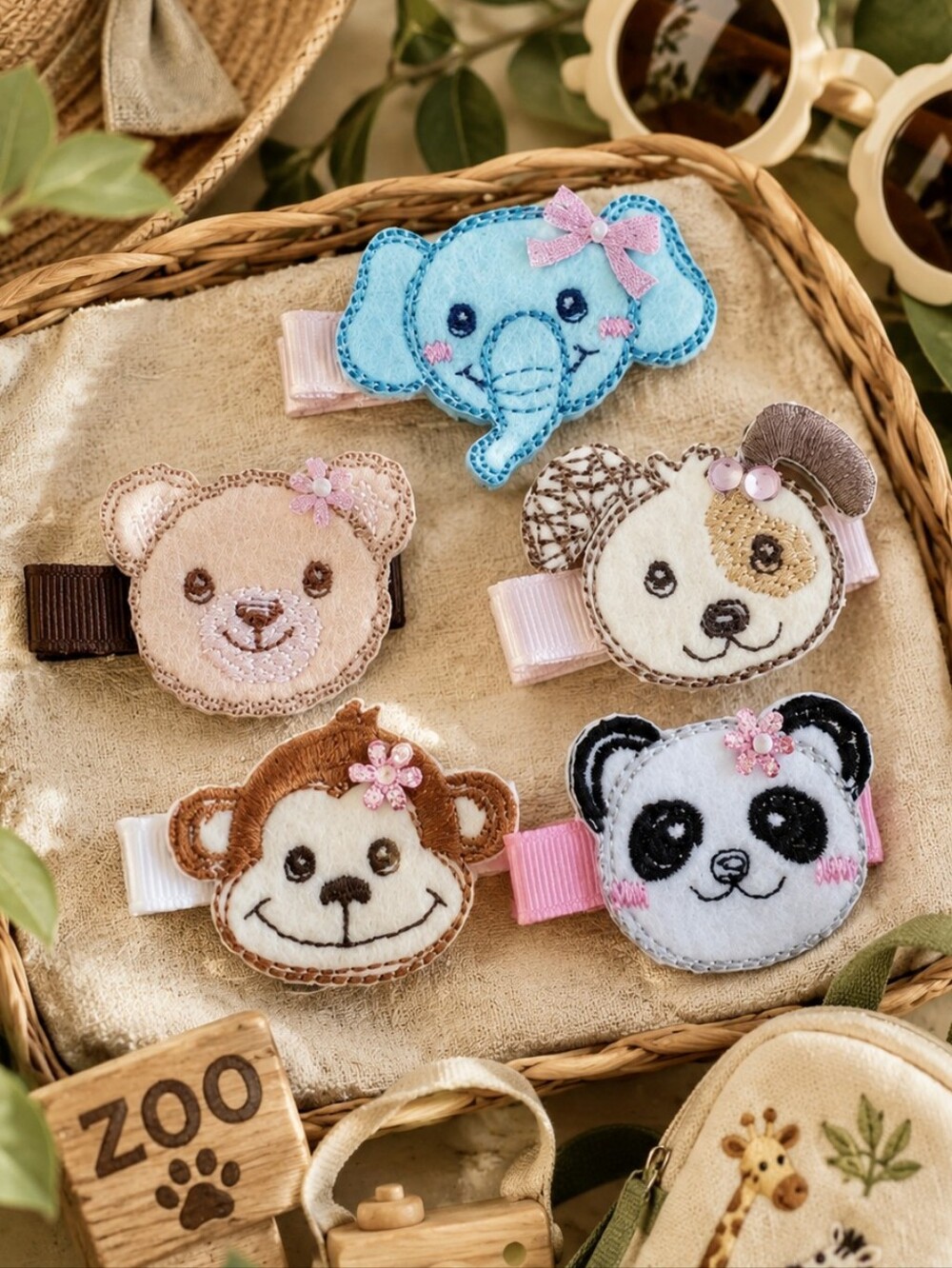 Shimmy Shimmy Inc Animal Hair Clippies Set of 5